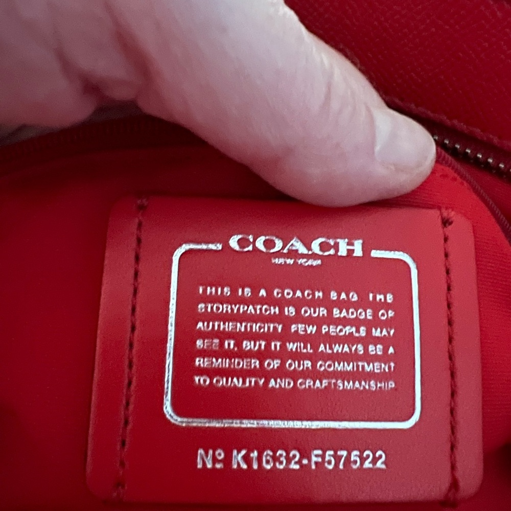 Coach red tote